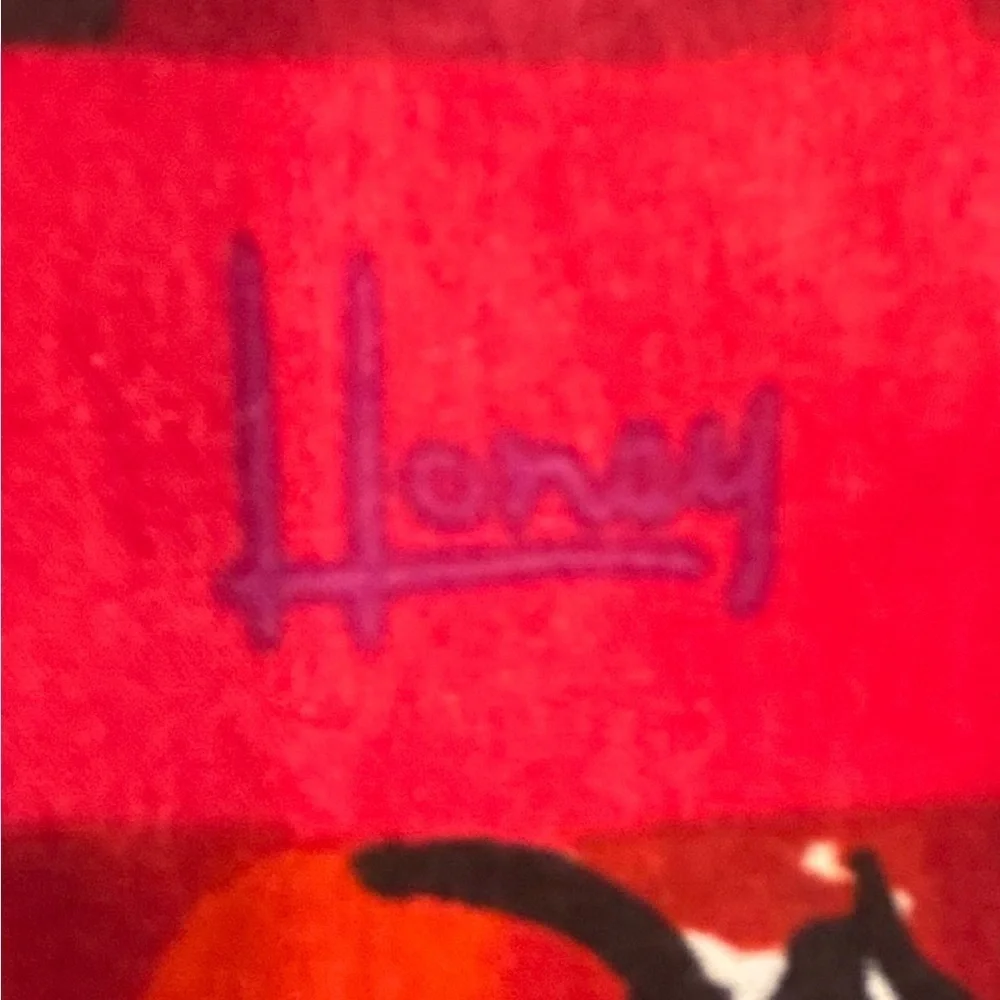 VINTAGE: Honey | rectangular floral print silk scarf